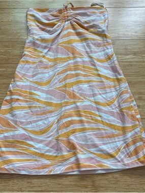 Hollister Orange and pink halter dress